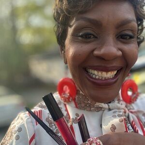 Vintage Custom Made Orange/Red Beaded Earrings